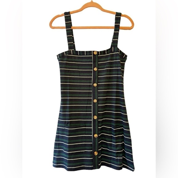 Olivaceous Striped Minidress size Medium - Picture 1 of 7